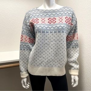 PURITAN • VTG Fair Isle Wool Blend Pullover Sweater | Sz M